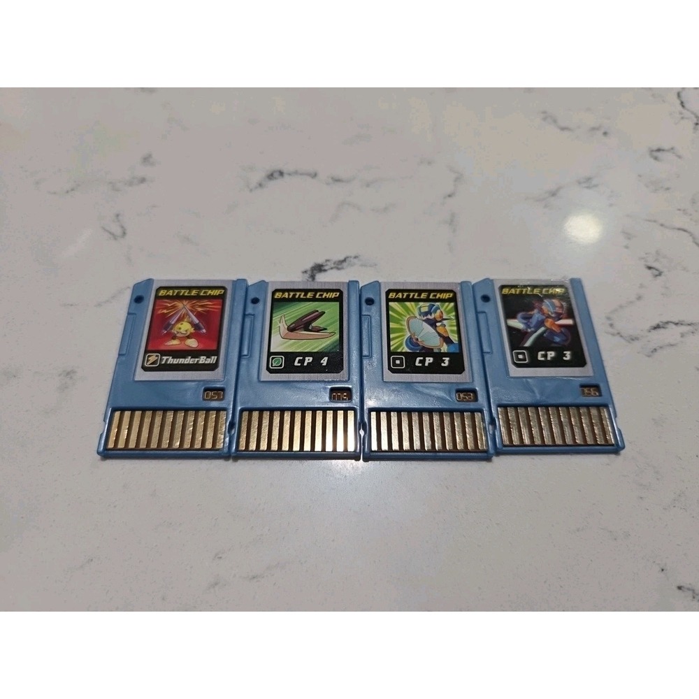 Lot of 4Mega Man NT‎ Warrior Advanced Pet Battle Chips Takara 2004